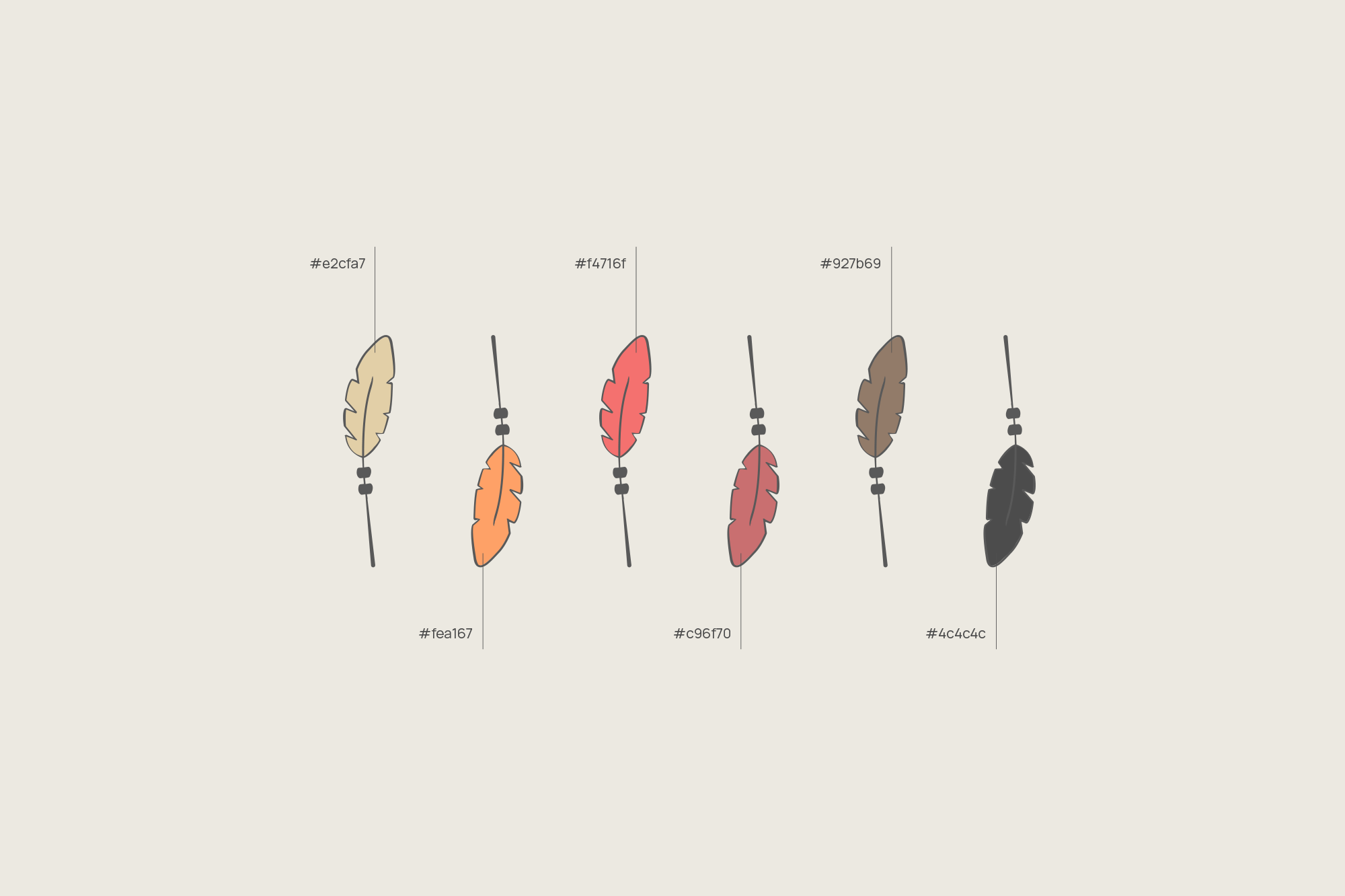 colour palette dona barriguda branding visual identity Brazilian indigenous tribes. home based Vegan bakery