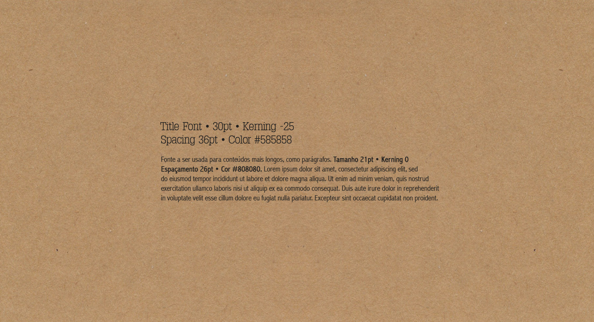 A quick guide to use the fonts. Either titles or paragraphs. Kerning, spacing, size, color.