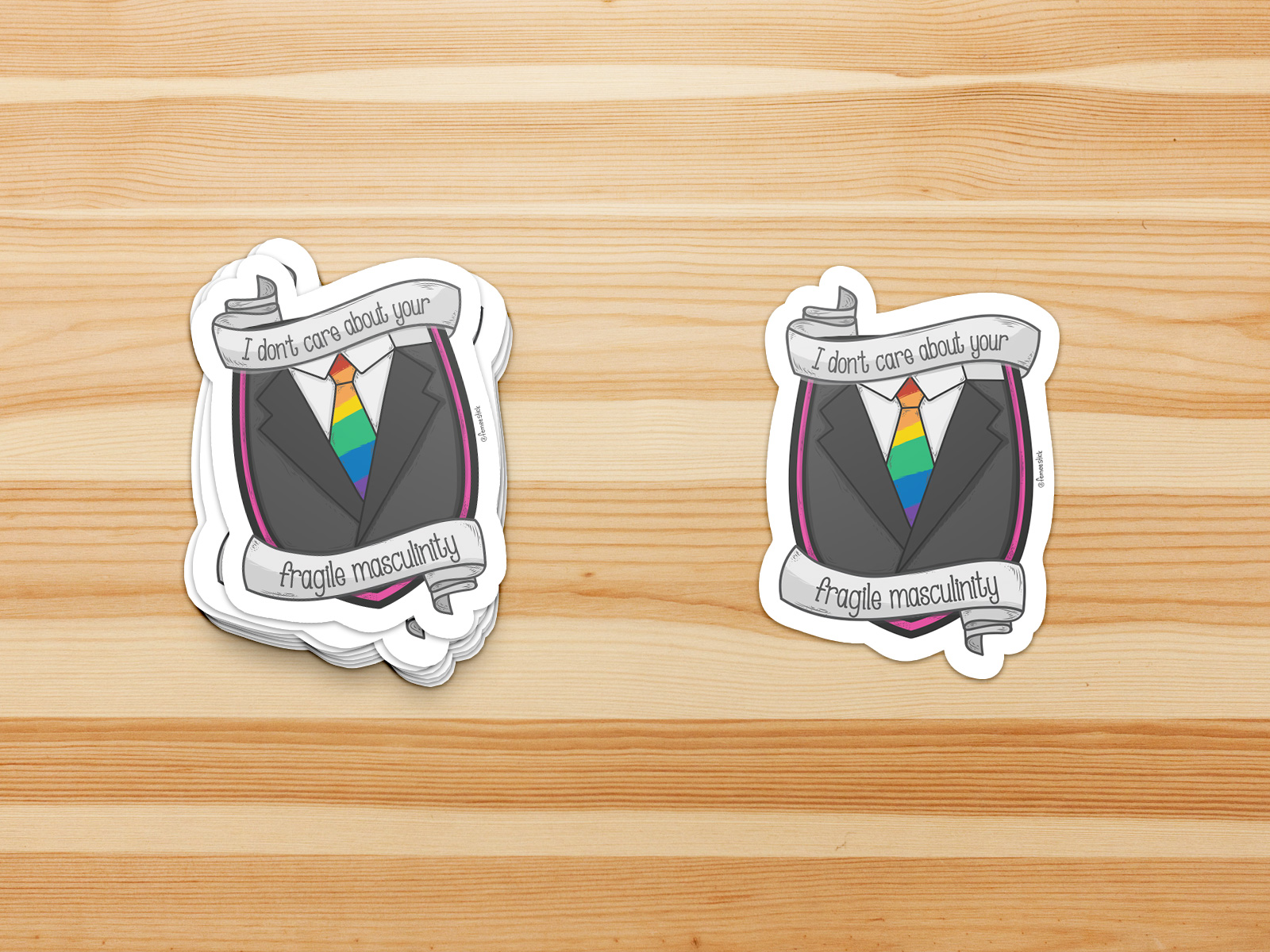 I Don't Care About Your Fragile Masculinity. Sticker Femeestick Etsy Shop. Feminist Stickers, Art Empowering Women.