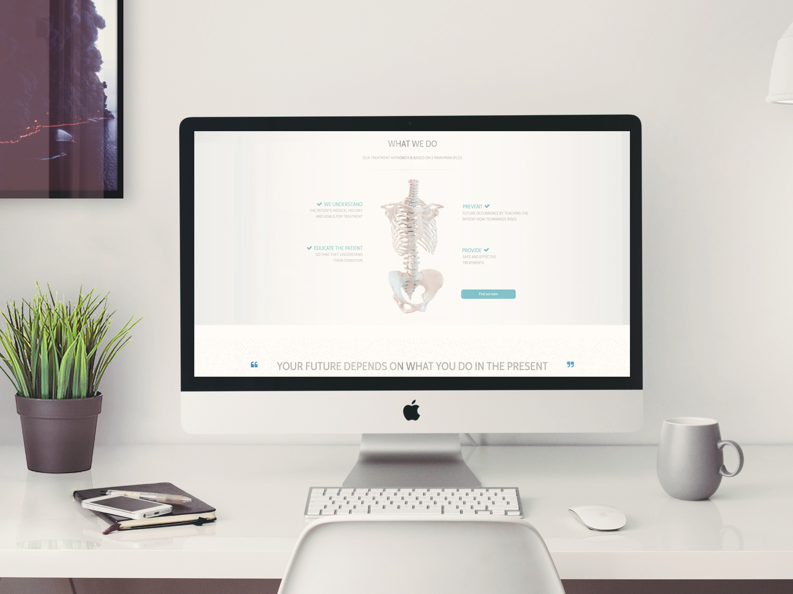 next section there is a skeleton with topics around describing the levels of treating a patient.