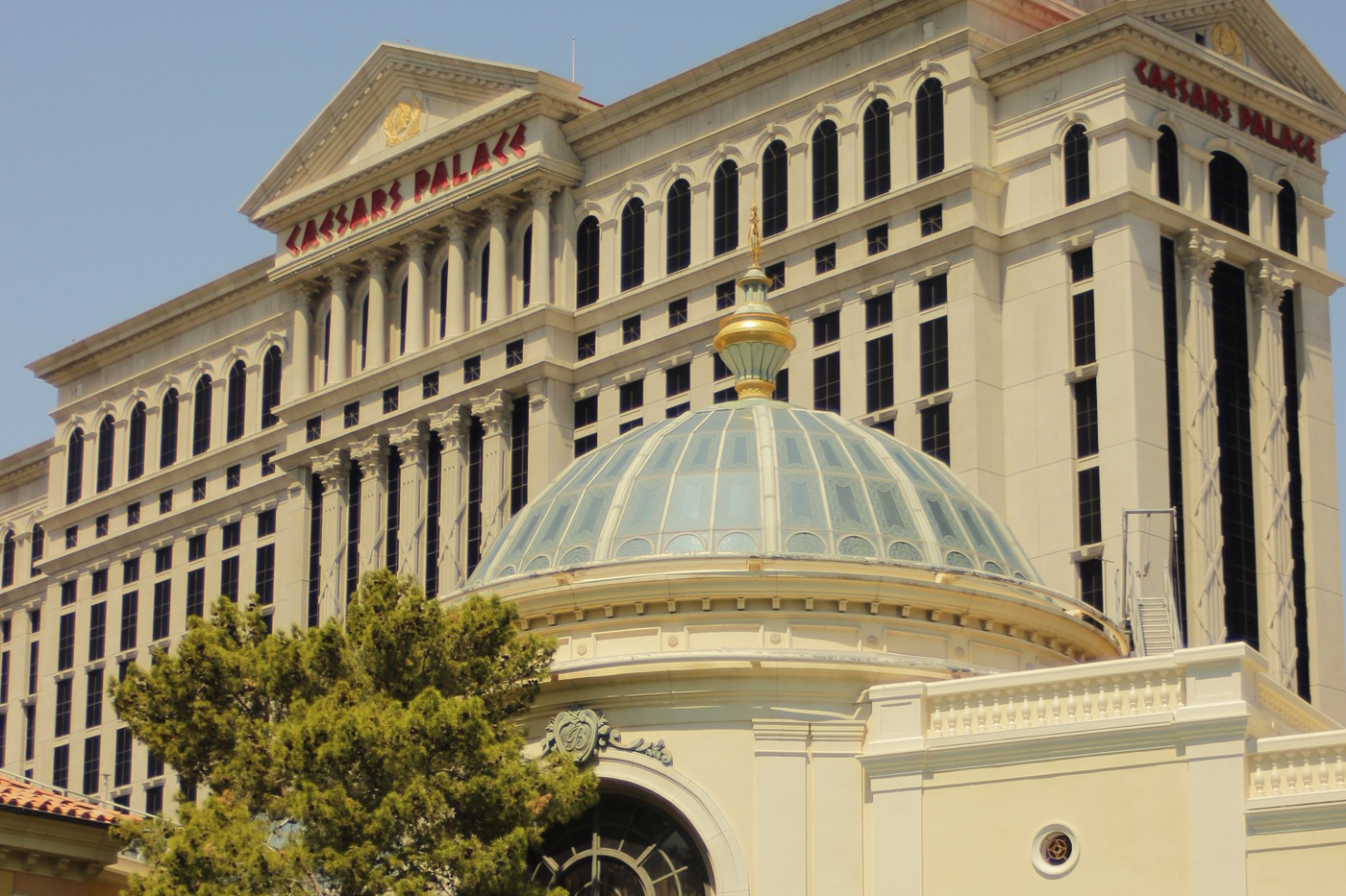 Caesars Palace, Las Vegas, USA. Casinos, balconies, landscaping rivers. Greek style, hollywoodian. Photo sold on Creative Market.